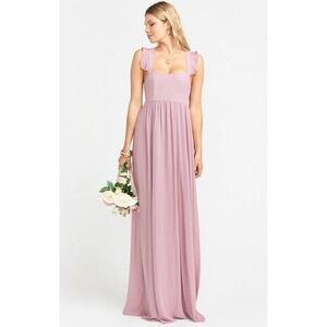 Show Me Your Mumu June Maxi Dress Antique Rose Chiffon S